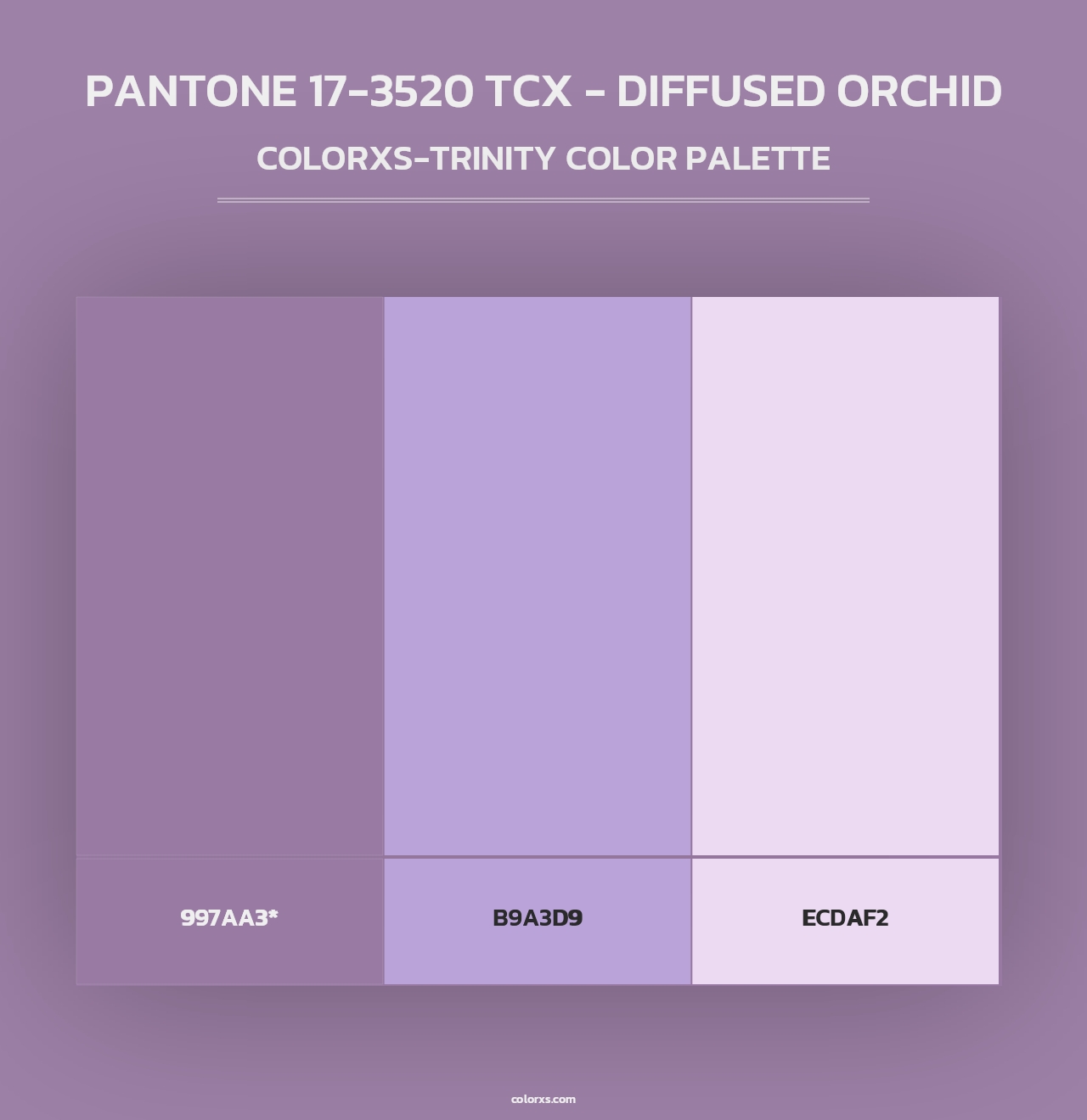 PANTONE 17-3520 TCX - Diffused Orchid - Colorxs Trinity Palette