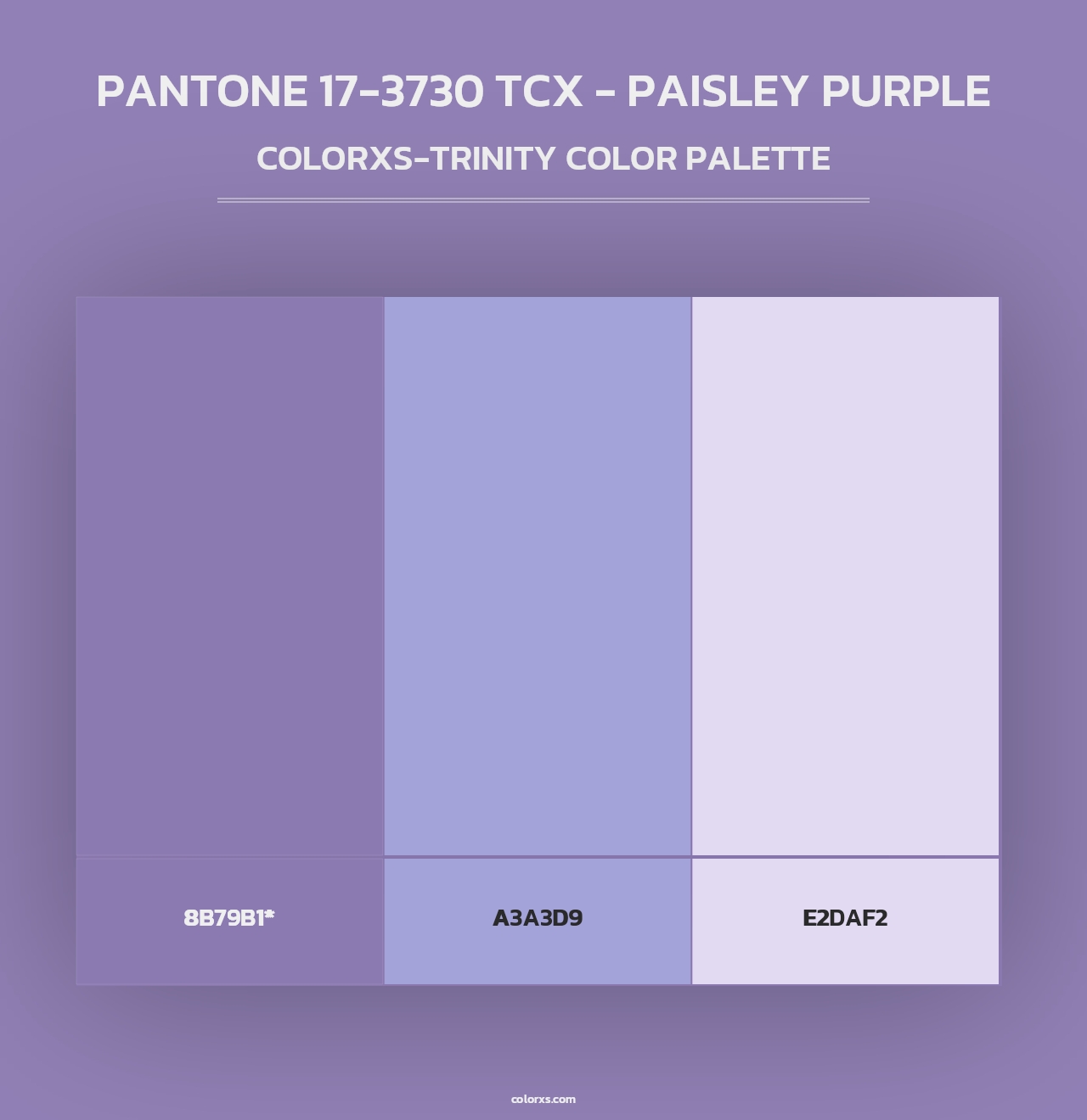 PANTONE 17-3730 TCX - Paisley Purple - Colorxs Trinity Palette