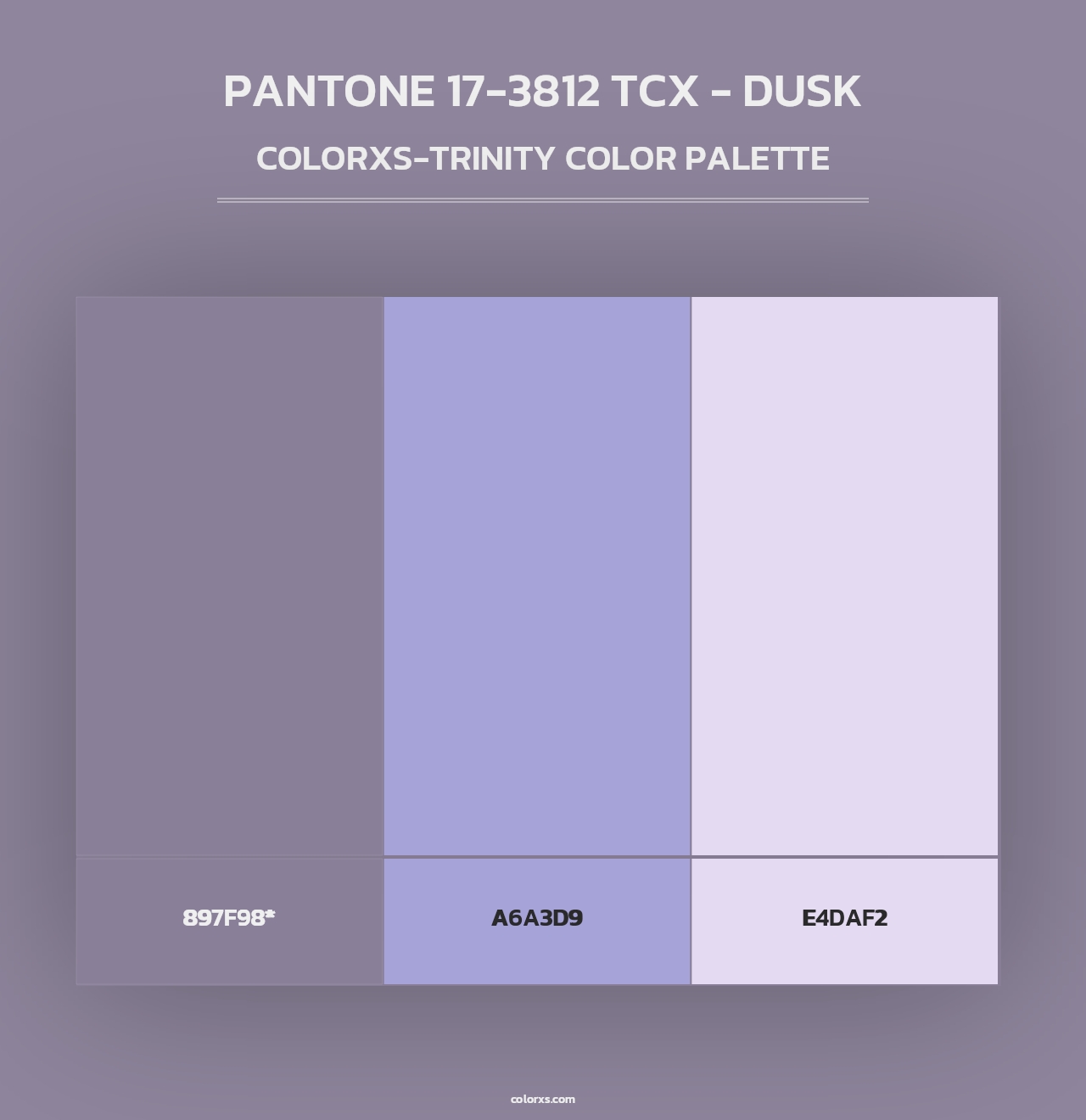PANTONE 17-3812 TCX - Dusk - Colorxs Trinity Palette