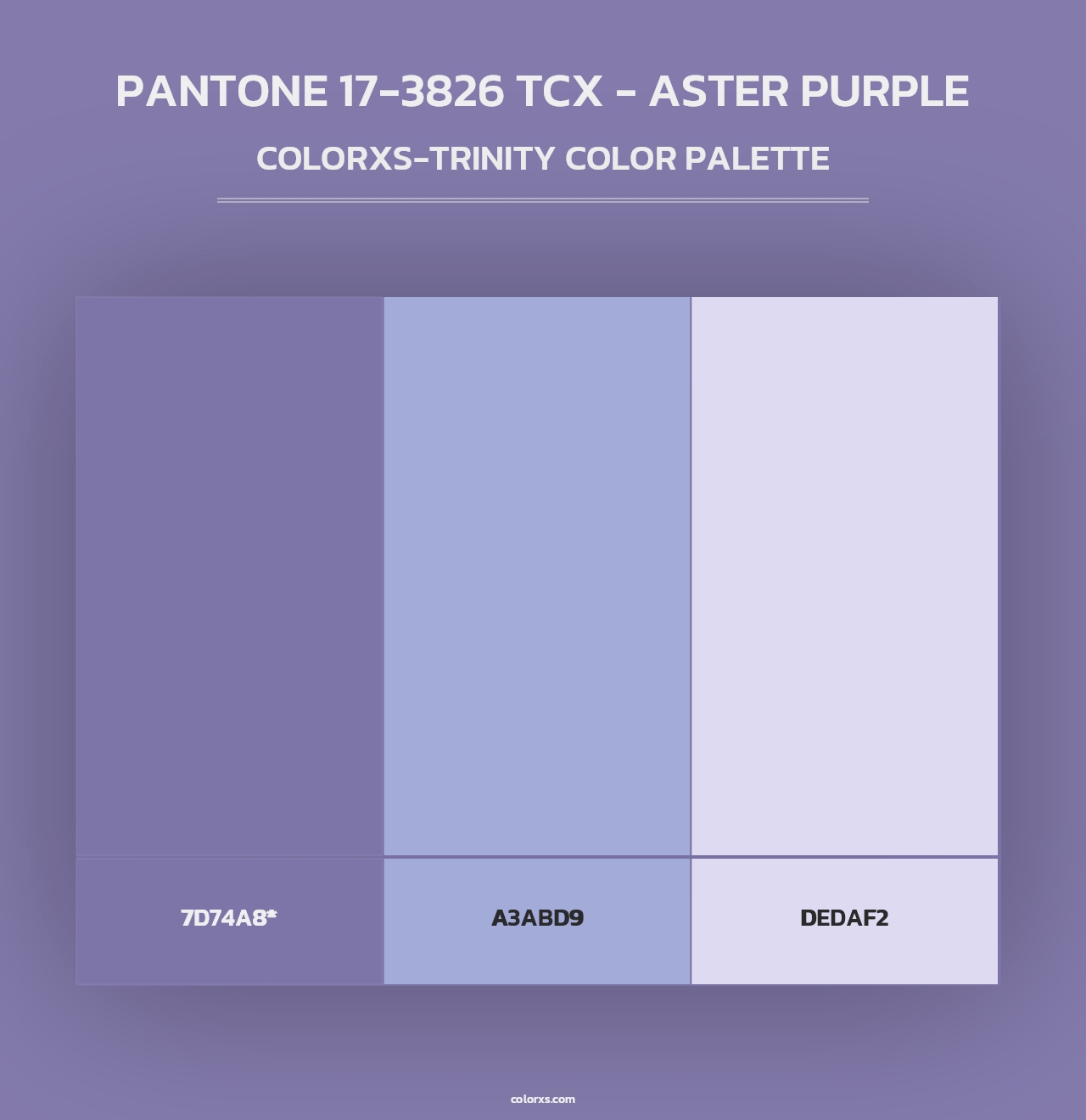 PANTONE 17-3826 TCX - Aster Purple - Colorxs Trinity Palette