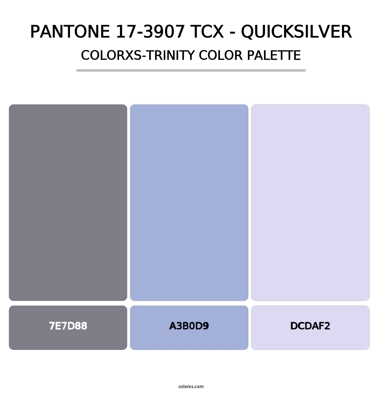 PANTONE 17-3907 TCX - Quicksilver - Colorxs Trinity Palette