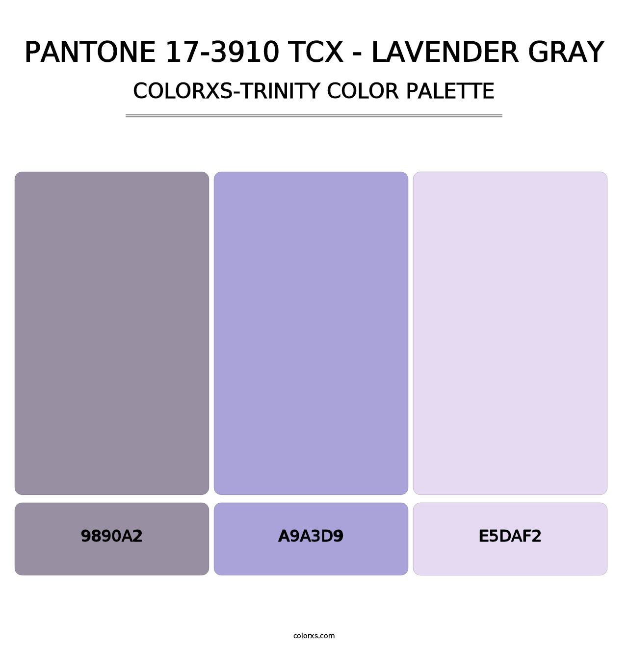 PANTONE 17-3910 TCX - Lavender Gray - Colorxs Trinity Palette