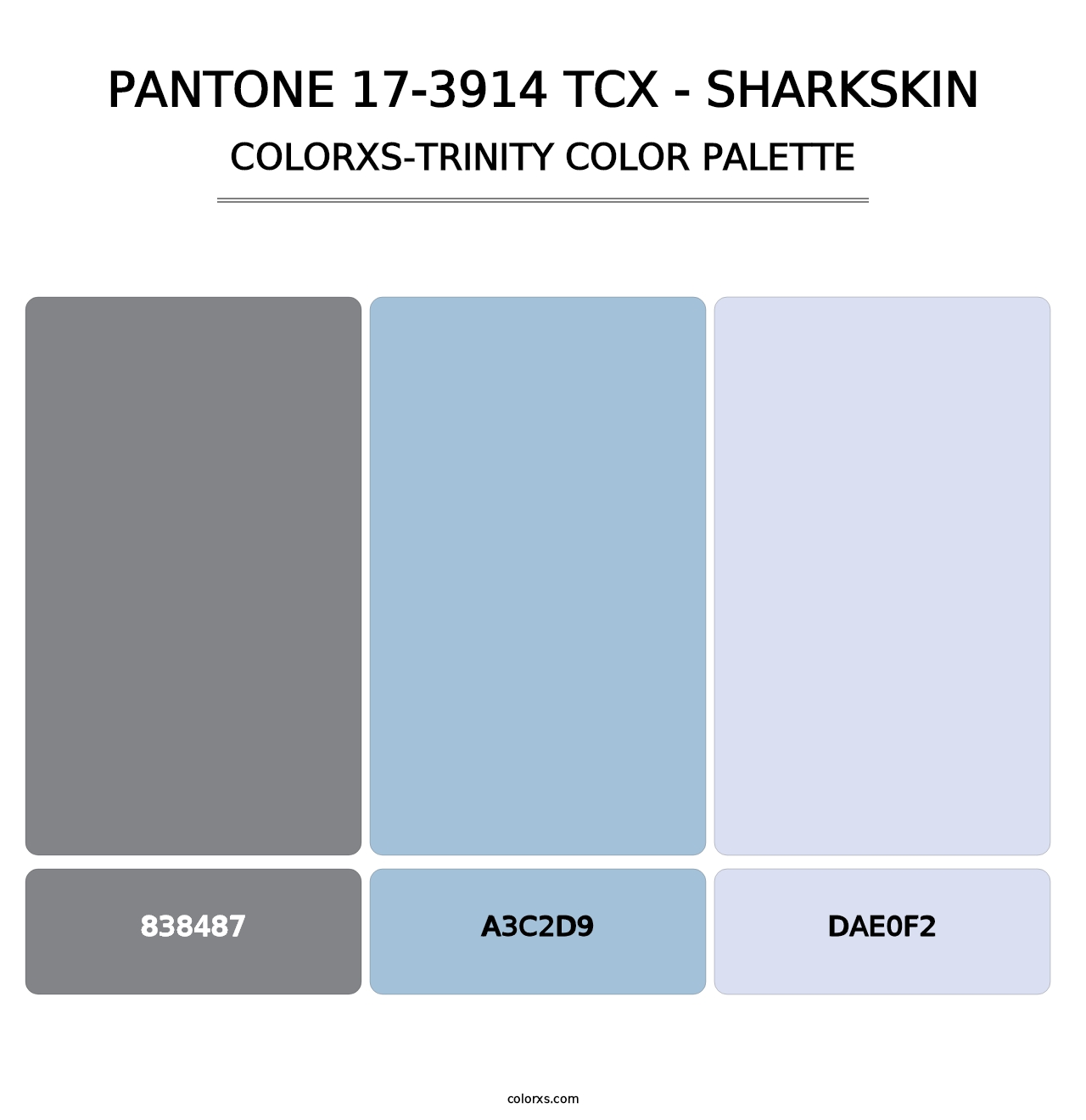 PANTONE 17-3914 TCX - Sharkskin - Colorxs Trinity Palette