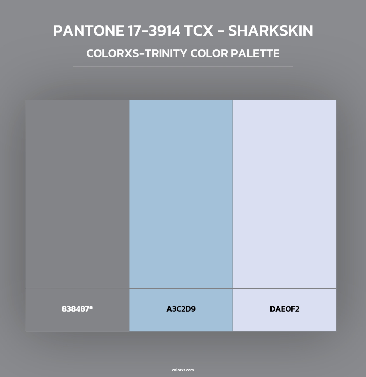 PANTONE 17-3914 TCX - Sharkskin - Colorxs Trinity Palette