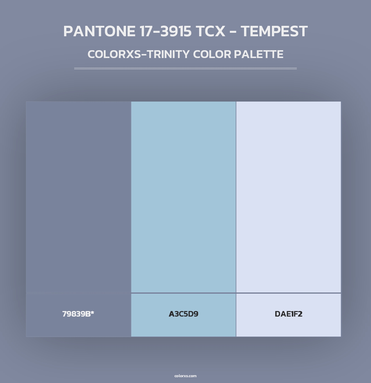 PANTONE 17-3915 TCX - Tempest - Colorxs Trinity Palette