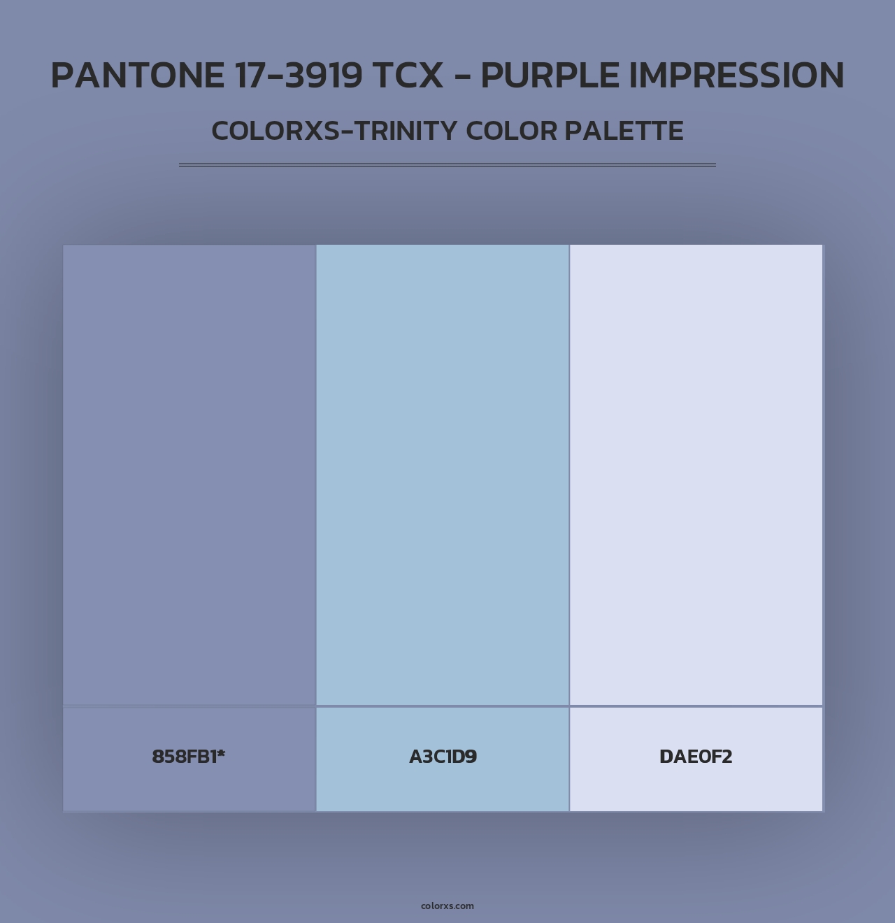 PANTONE 17-3919 TCX - Purple Impression - Colorxs Trinity Palette