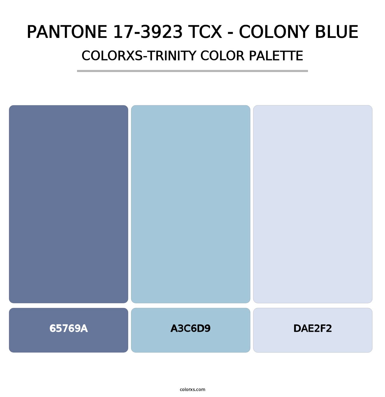 PANTONE 17-3923 TCX - Colony Blue - Colorxs Trinity Palette