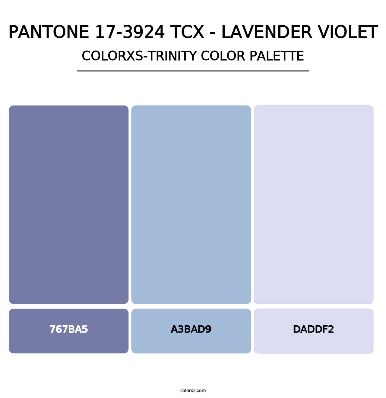 PANTONE 17-3924 TCX - Lavender Violet - Colorxs Trinity Palette