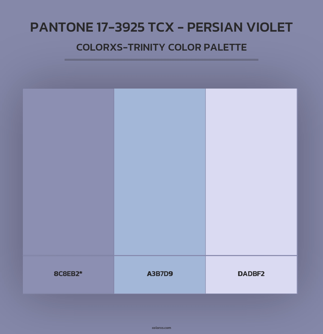 PANTONE 17-3925 TCX - Persian Violet - Colorxs Trinity Palette