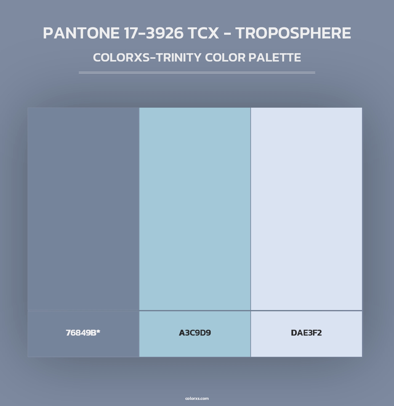 PANTONE 17-3926 TCX - Troposphere - Colorxs Trinity Palette