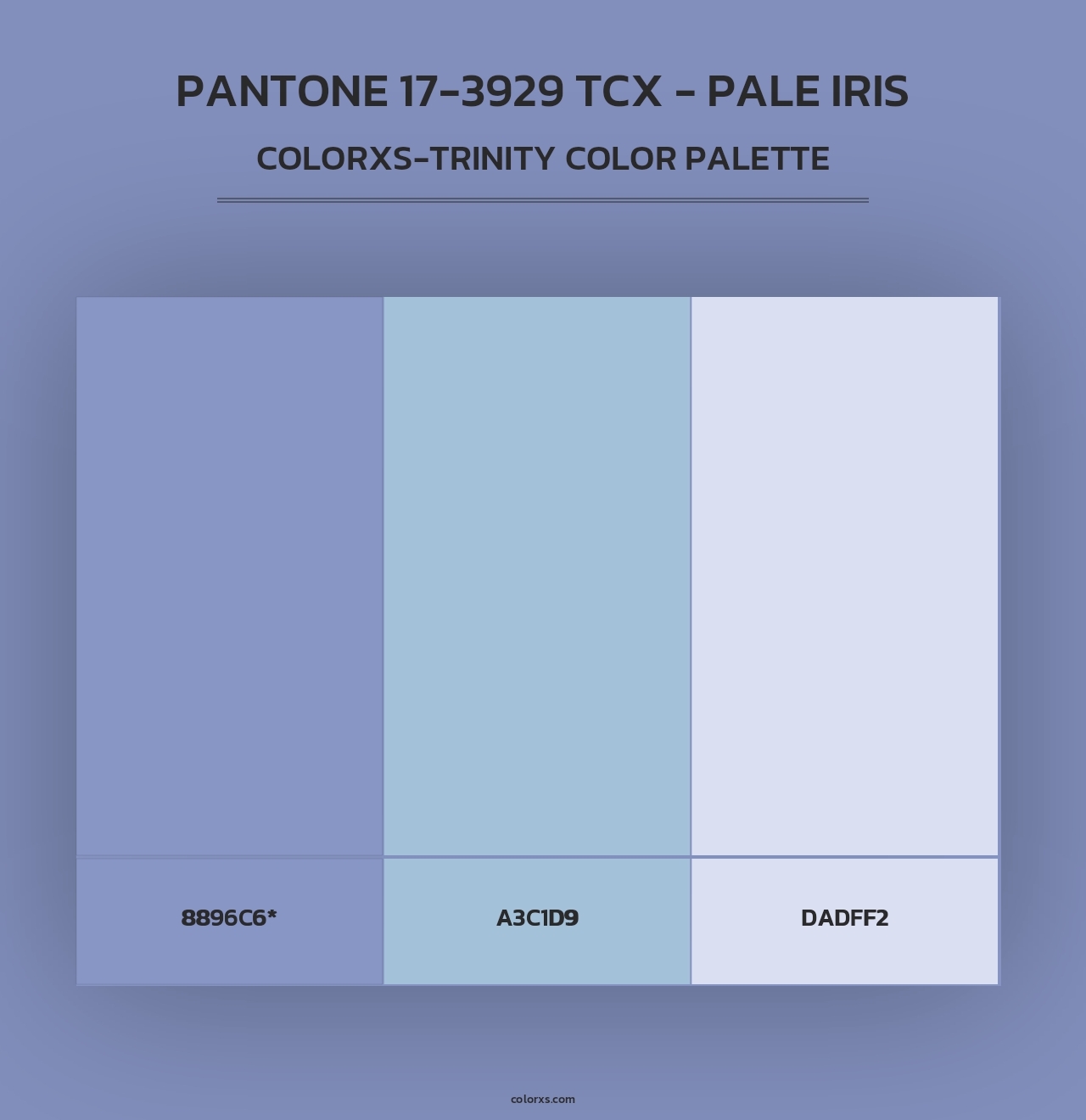 PANTONE 17-3929 TCX - Pale Iris - Colorxs Trinity Palette