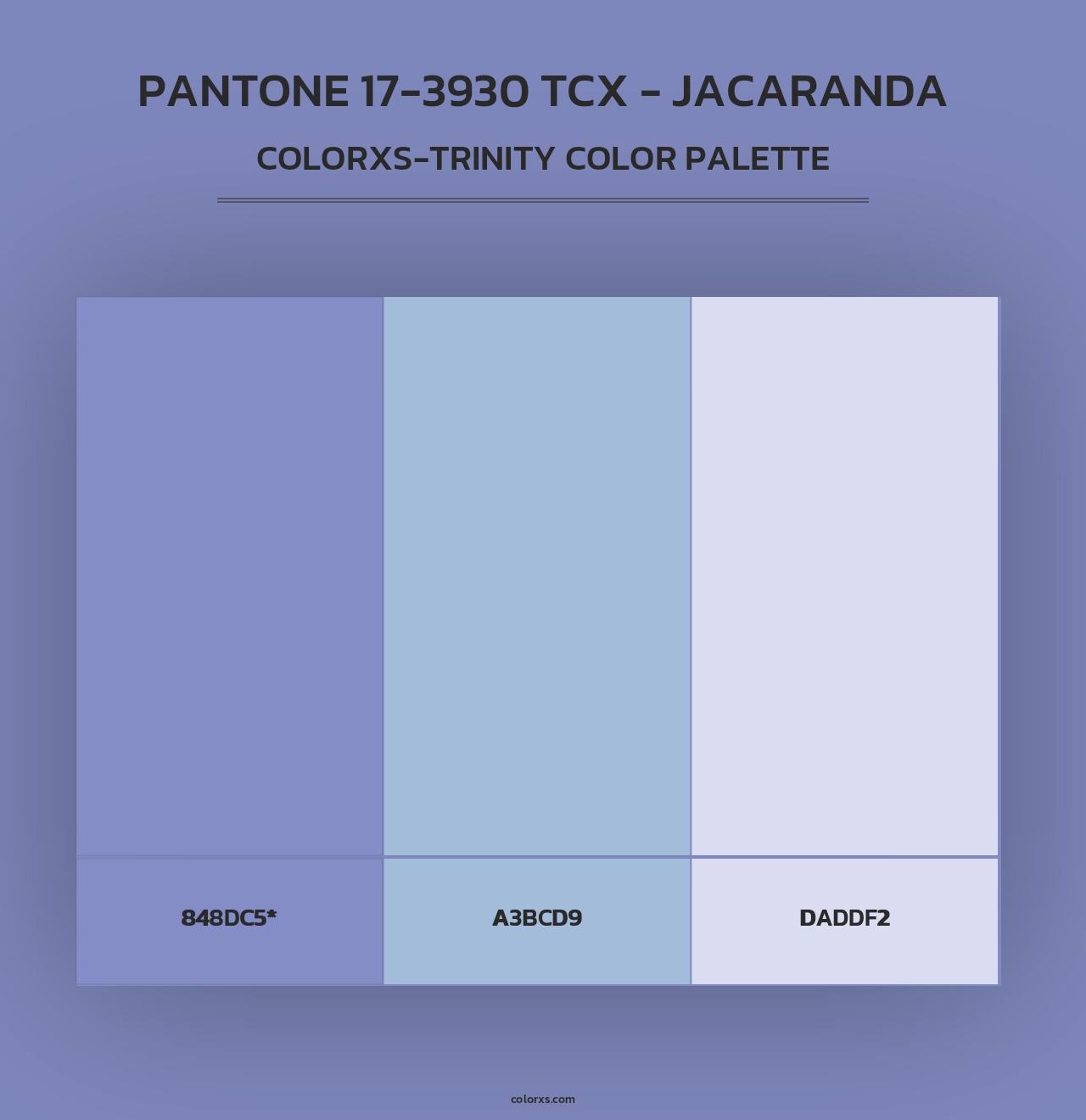 PANTONE 17-3930 TCX - Jacaranda - Colorxs Trinity Palette