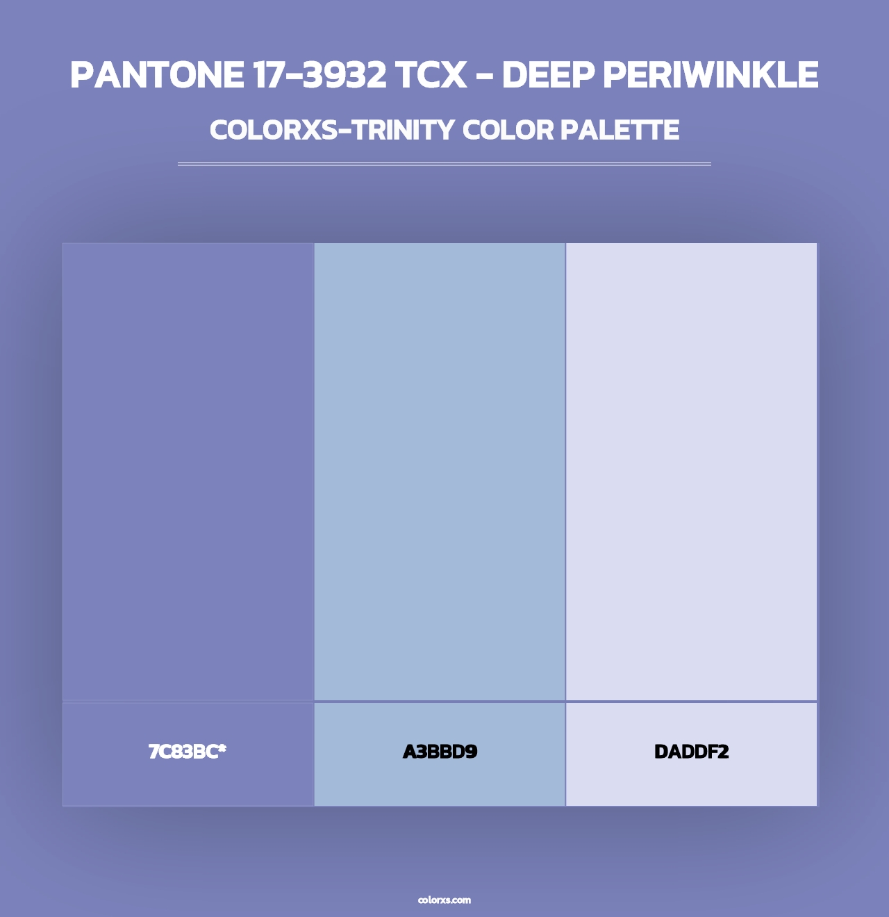 PANTONE 17-3932 TCX - Deep Periwinkle - Colorxs Trinity Palette