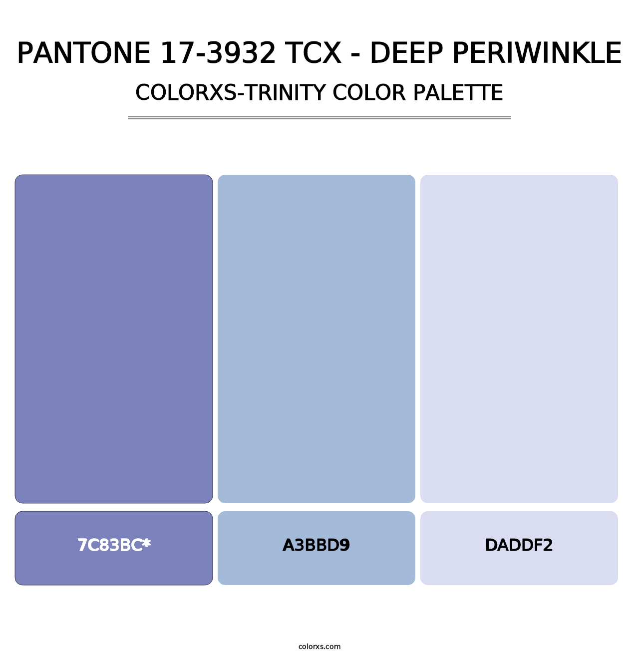 PANTONE 17-3932 TCX - Deep Periwinkle - Colorxs Trinity Palette