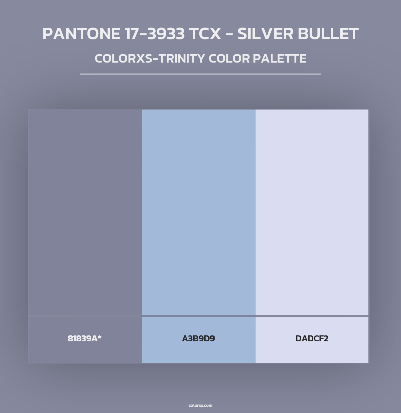 PANTONE 17-3933 TCX - Silver Bullet - Colorxs Trinity Palette