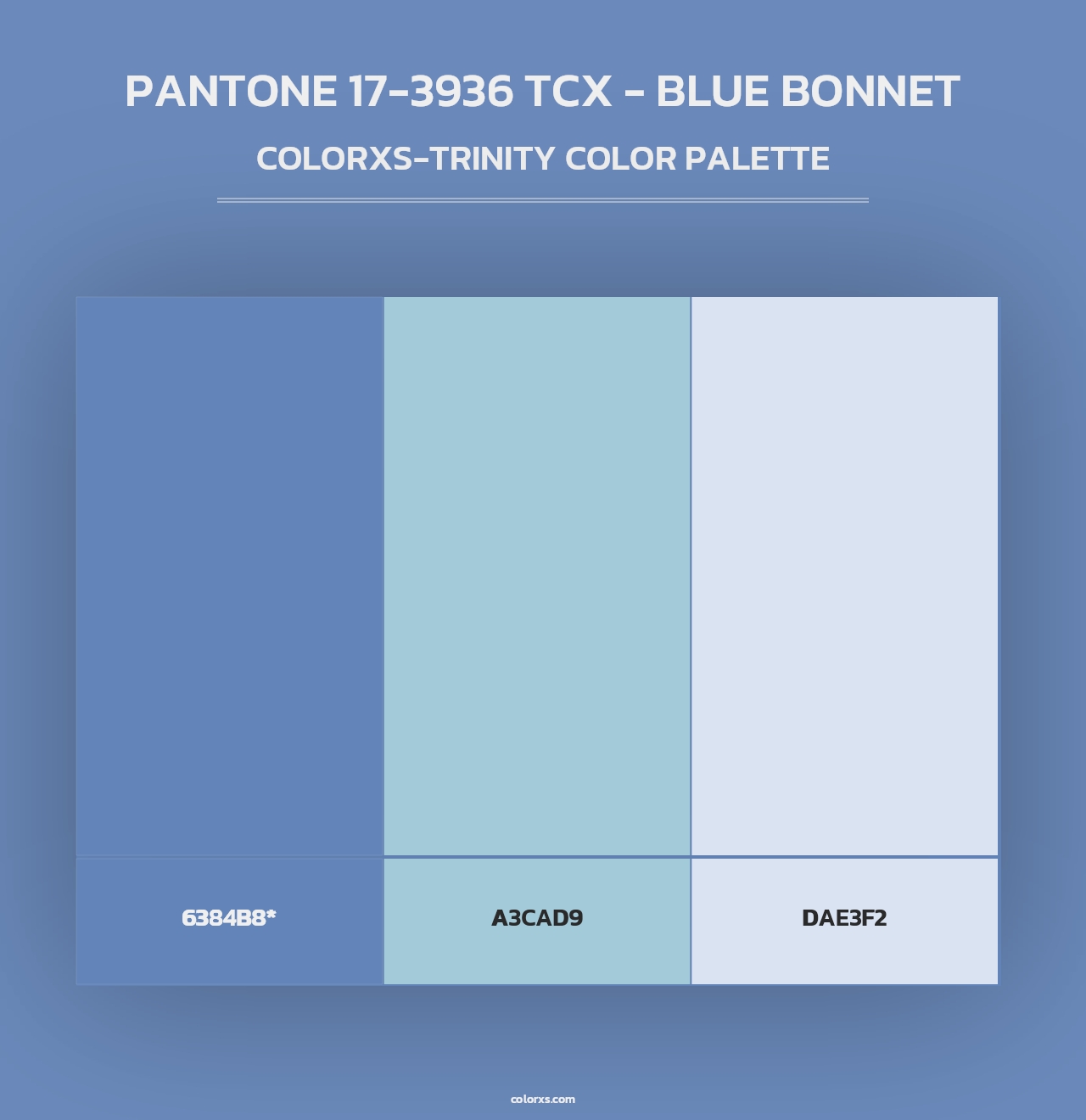 PANTONE 17-3936 TCX - Blue Bonnet - Colorxs Trinity Palette