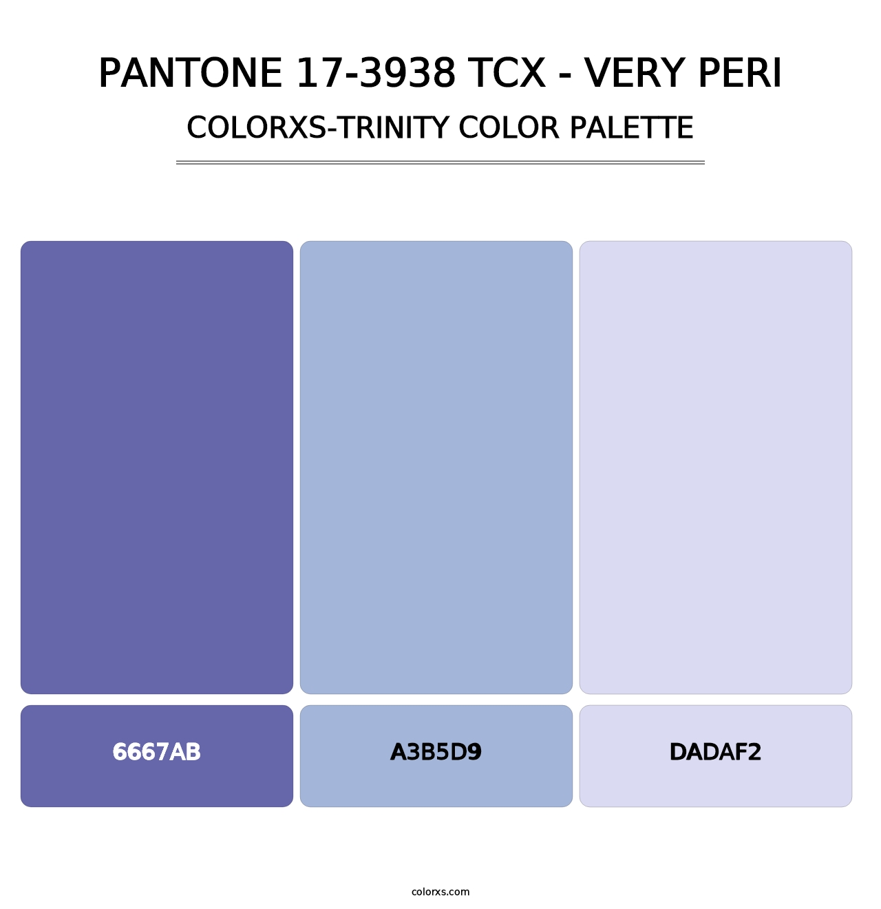 PANTONE 17-3938 TCX - Very Peri - Colorxs Trinity Palette
