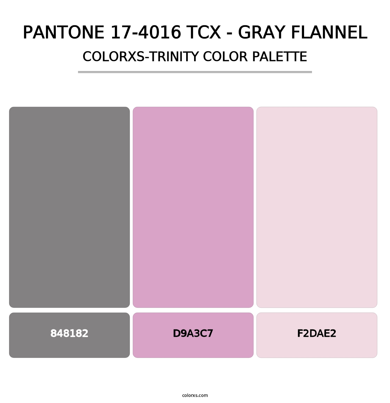 PANTONE 17-4016 TCX - Gray Flannel - Colorxs Trinity Palette