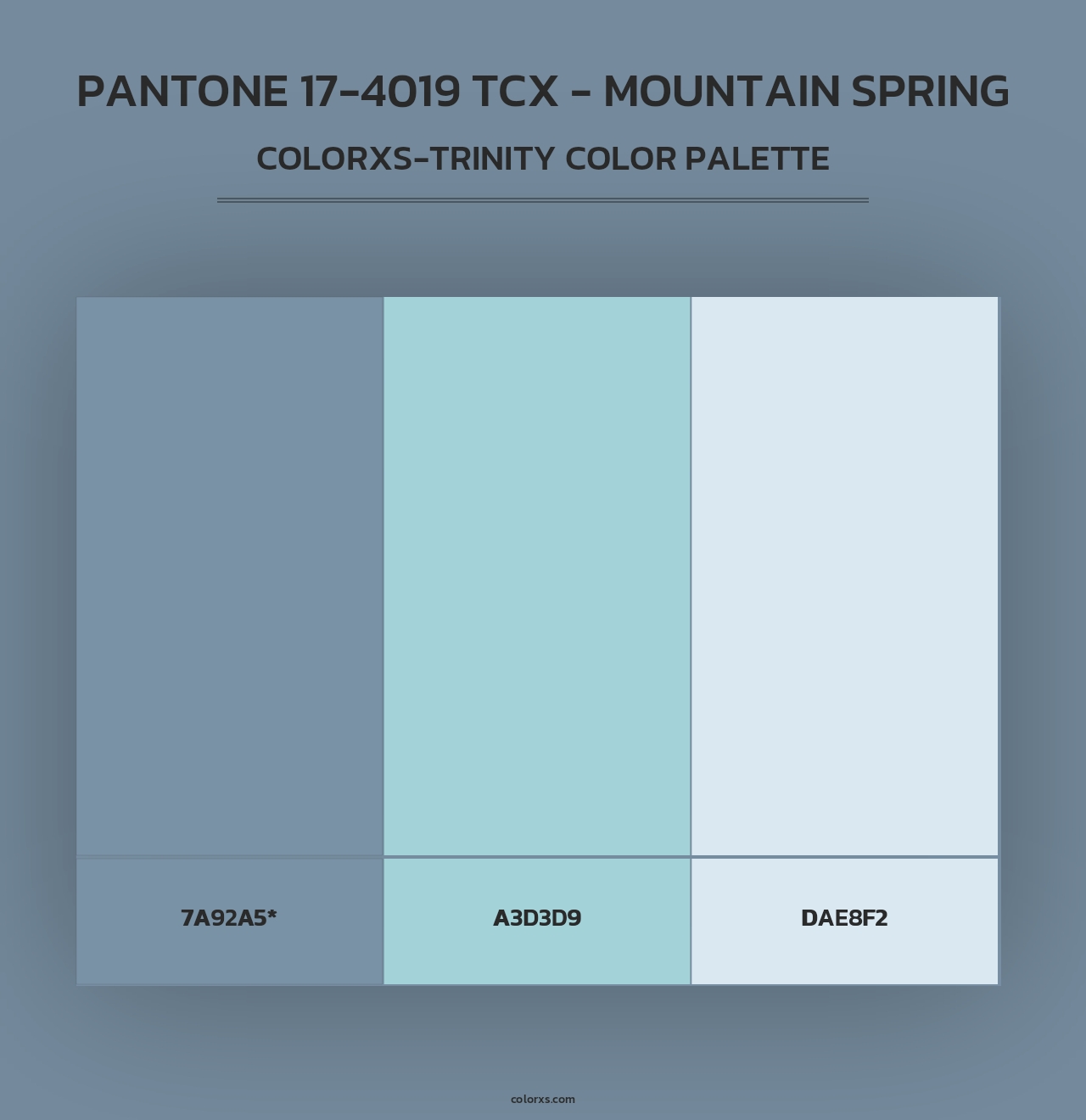 PANTONE 17-4019 TCX - Mountain Spring - Colorxs Trinity Palette