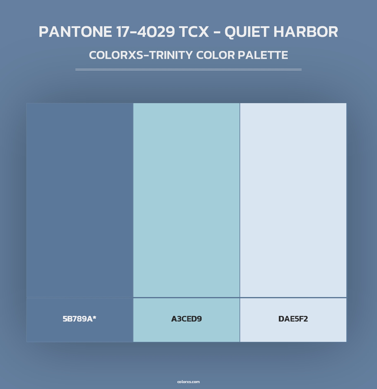 PANTONE 17-4029 TCX - Quiet Harbor - Colorxs Trinity Palette