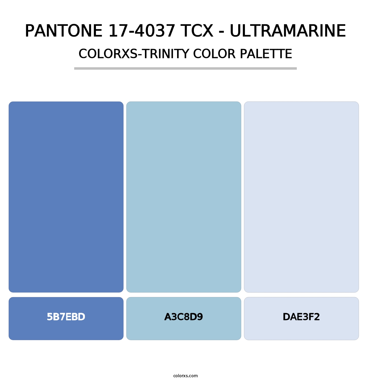 PANTONE 17-4037 TCX - Ultramarine - Colorxs Trinity Palette