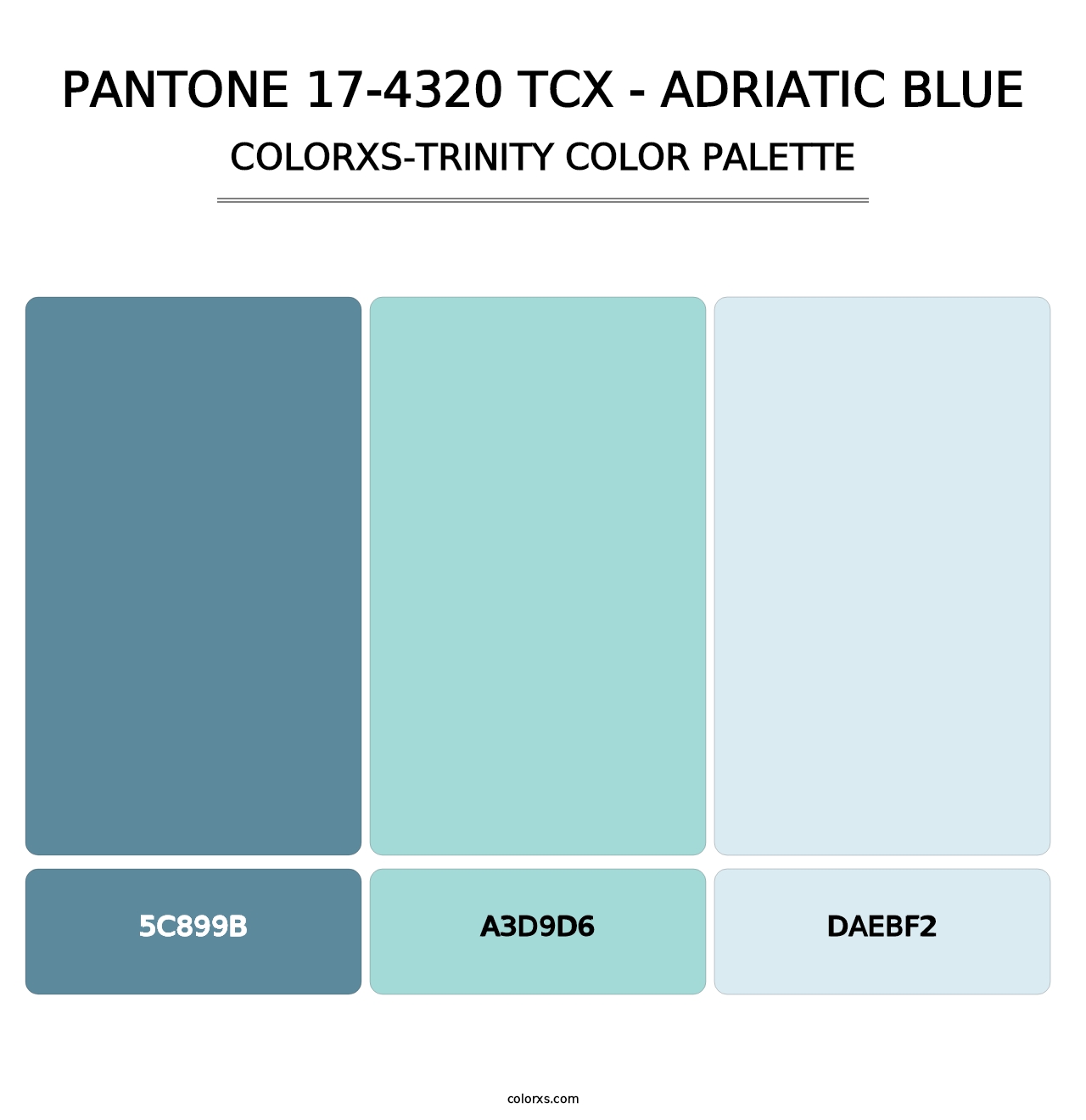 PANTONE 17-4320 TCX - Adriatic Blue - Colorxs Trinity Palette
