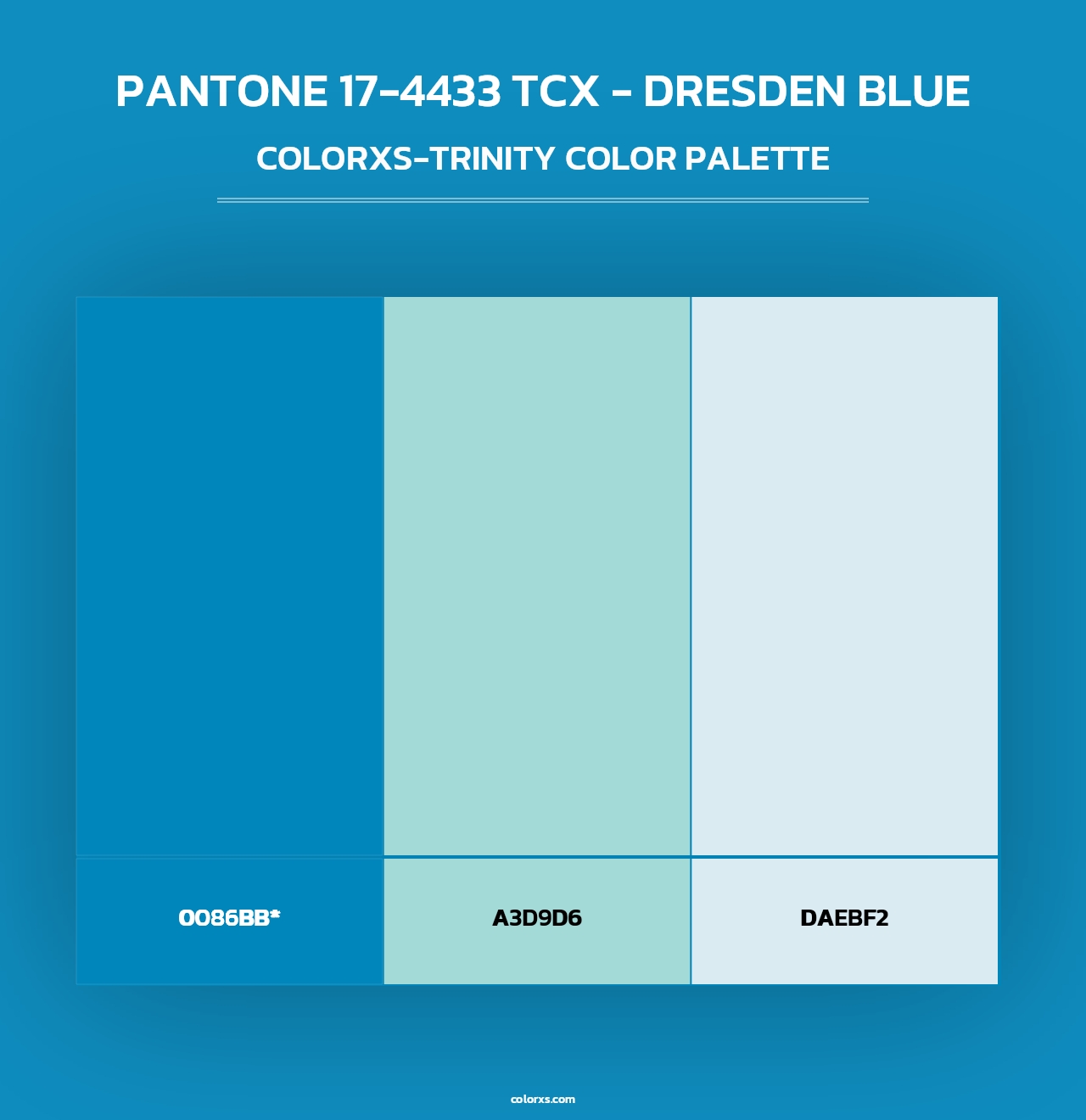PANTONE 17-4433 TCX - Dresden Blue - Colorxs Trinity Palette