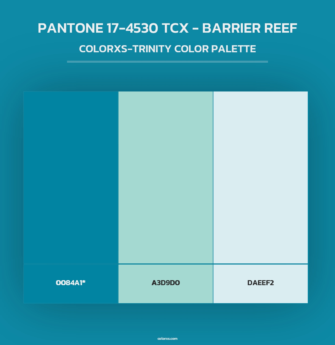 PANTONE 17-4530 TCX - Barrier Reef - Colorxs Trinity Palette