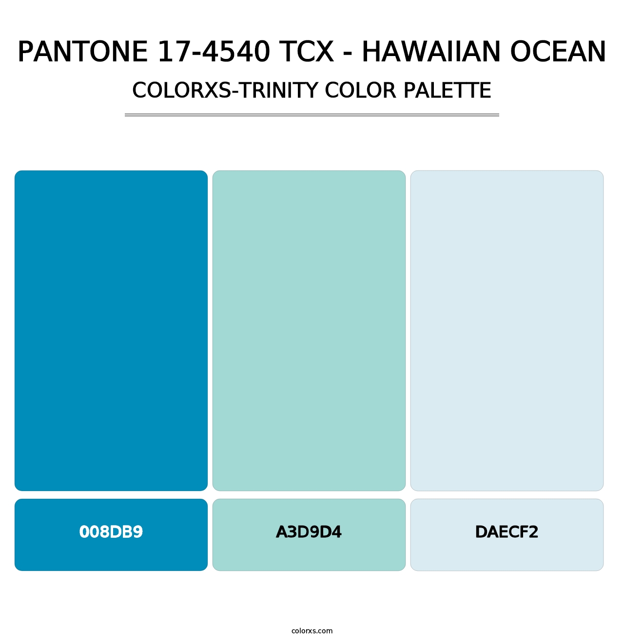 PANTONE 17-4540 TCX - Hawaiian Ocean - Colorxs Trinity Palette