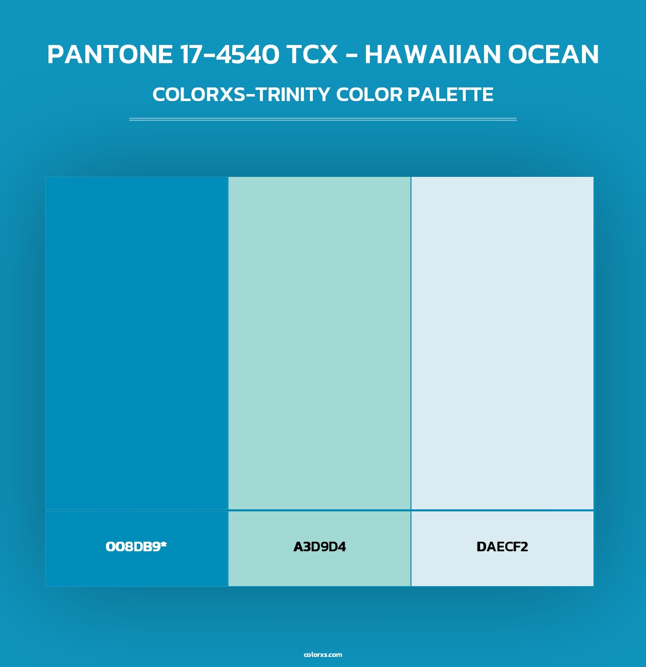 PANTONE 17-4540 TCX - Hawaiian Ocean - Colorxs Trinity Palette