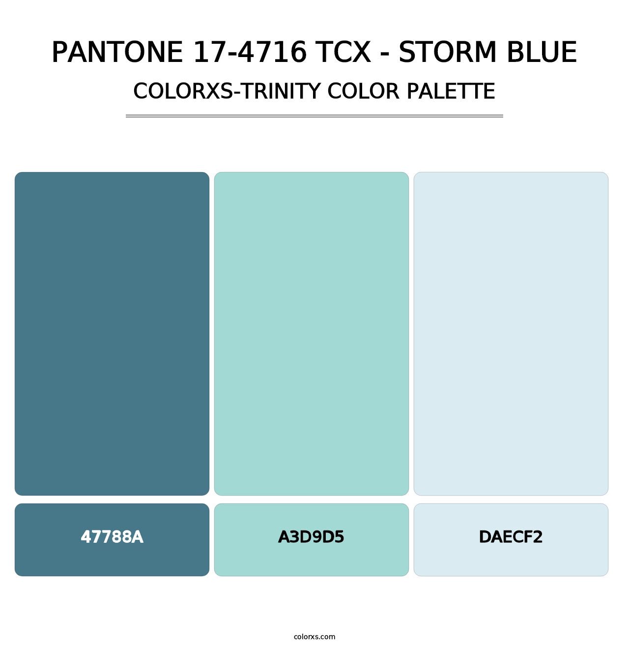 PANTONE 17-4716 TCX - Storm Blue - Colorxs Trinity Palette