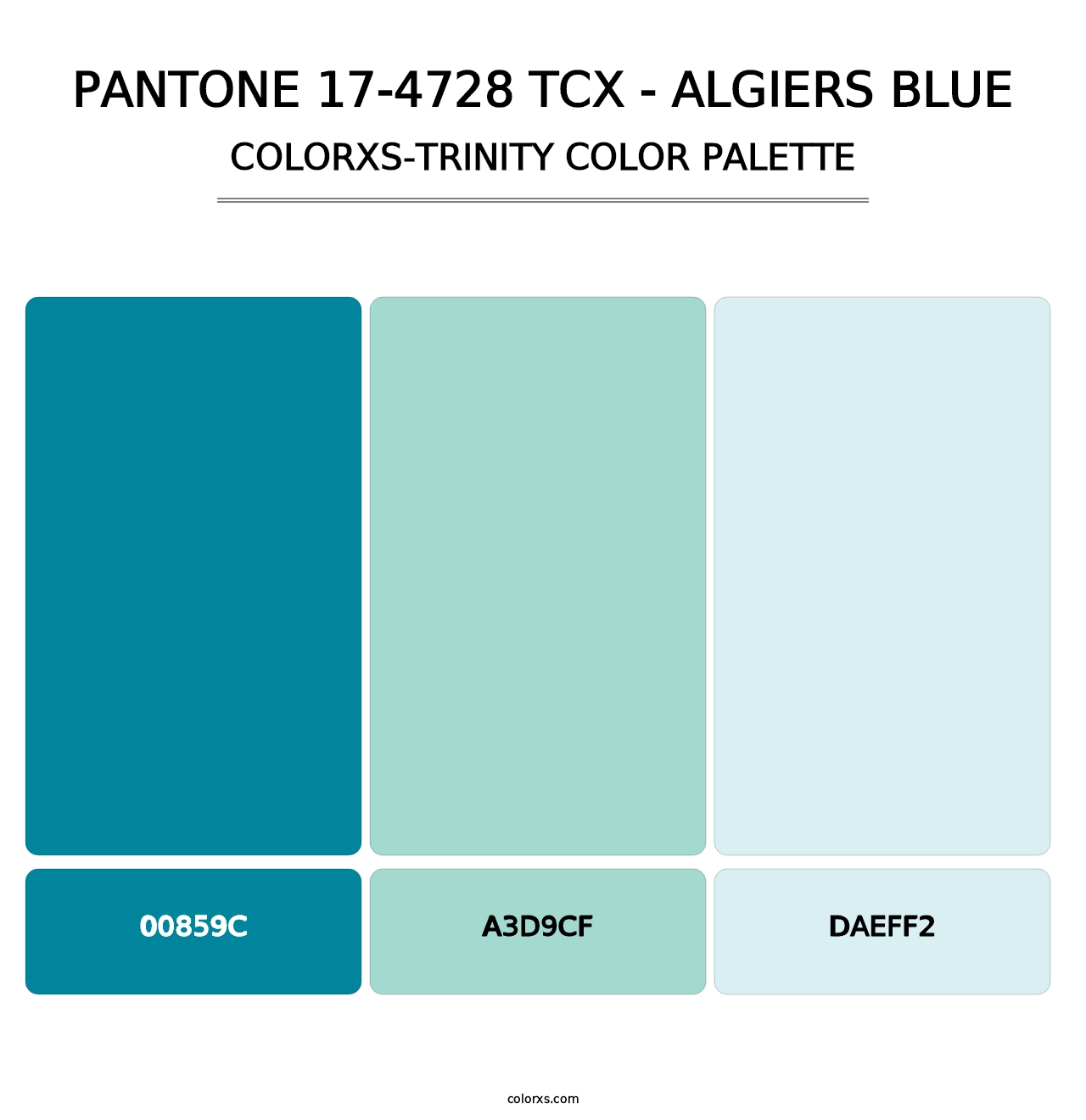 PANTONE 17-4728 TCX - Algiers Blue - Colorxs Trinity Palette