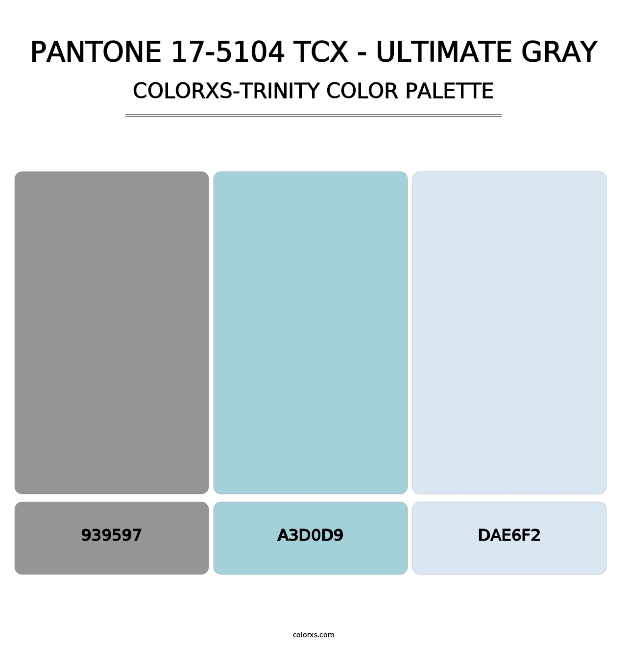 PANTONE 17-5104 TCX - Ultimate Gray - Colorxs Trinity Palette