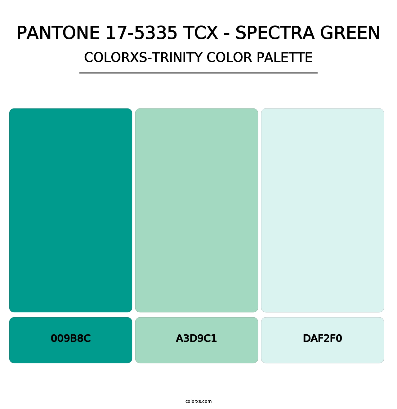 PANTONE 17-5335 TCX - Spectra Green - Colorxs Trinity Palette