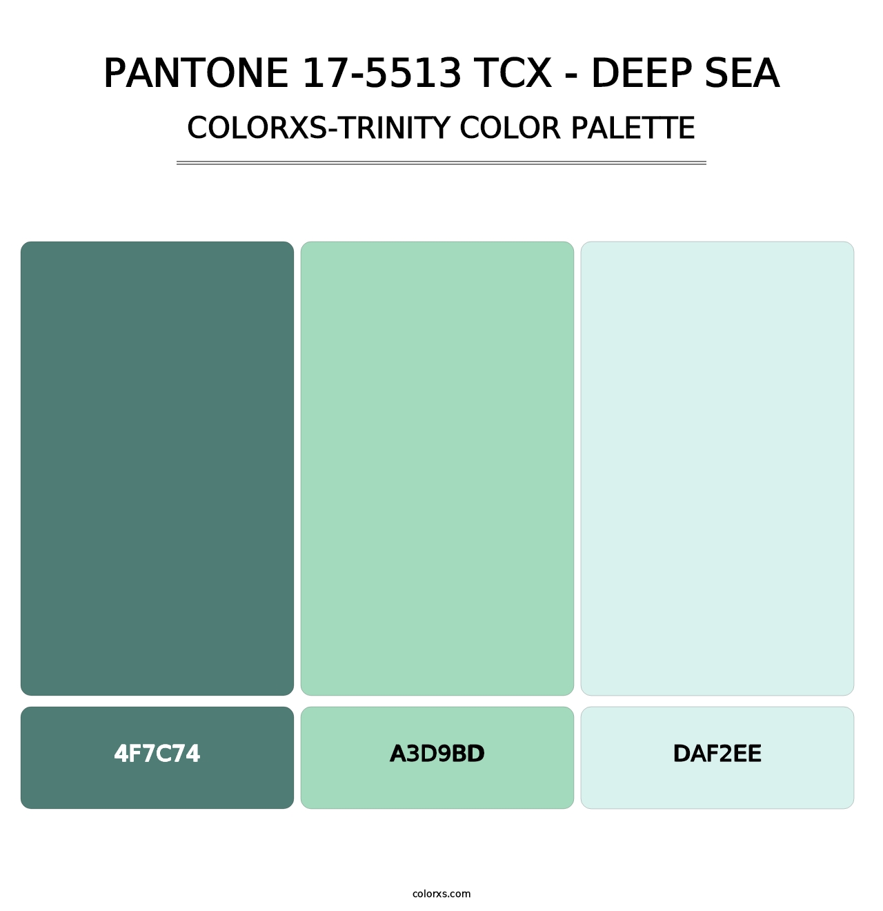 PANTONE 17-5513 TCX - Deep Sea - Colorxs Trinity Palette