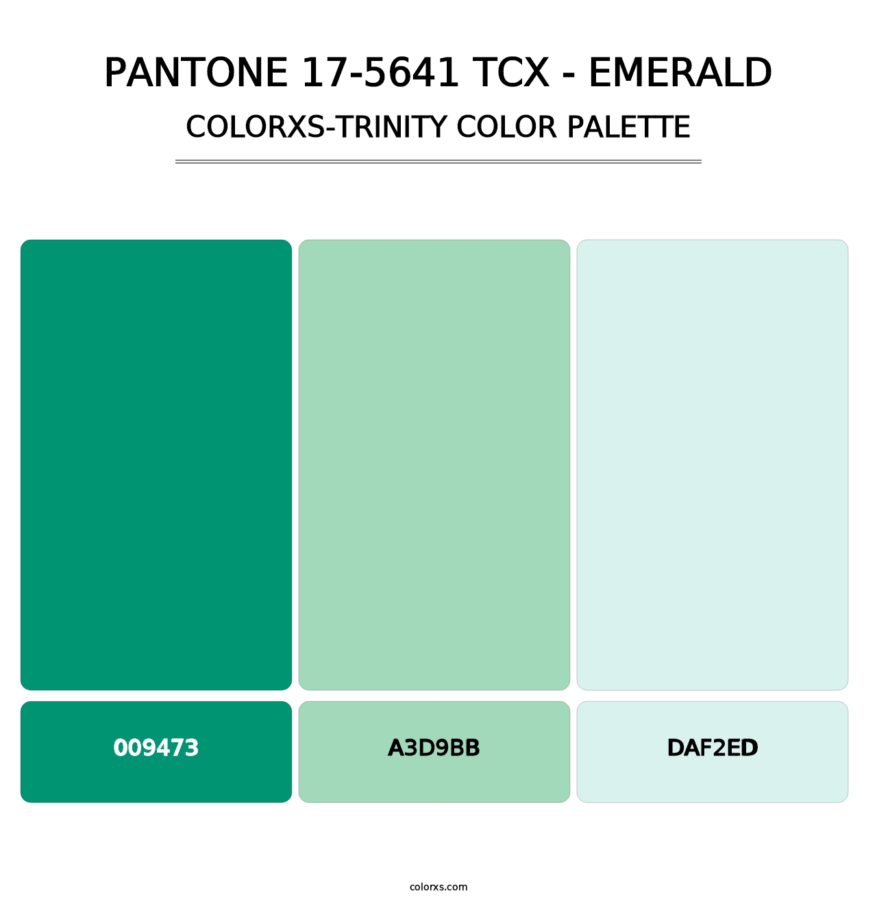 PANTONE 17-5641 TCX - Emerald - Colorxs Trinity Palette