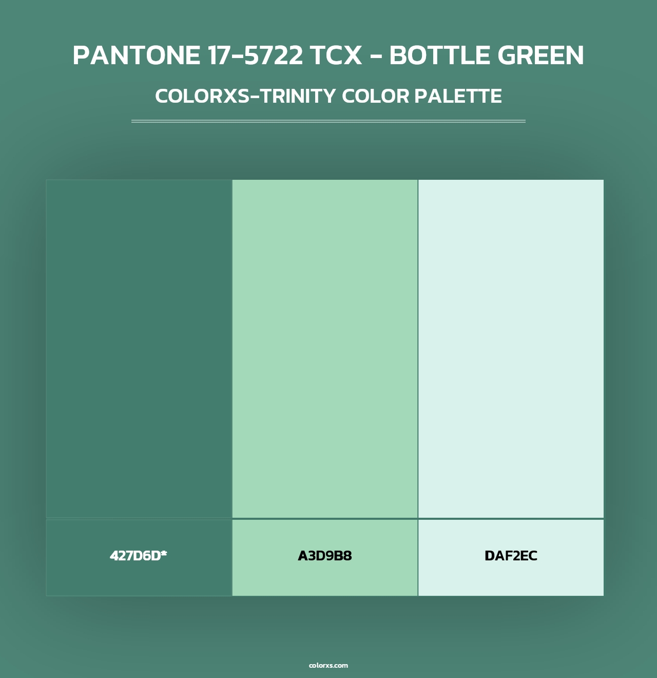 PANTONE 17-5722 TCX - Bottle Green - Colorxs Trinity Palette