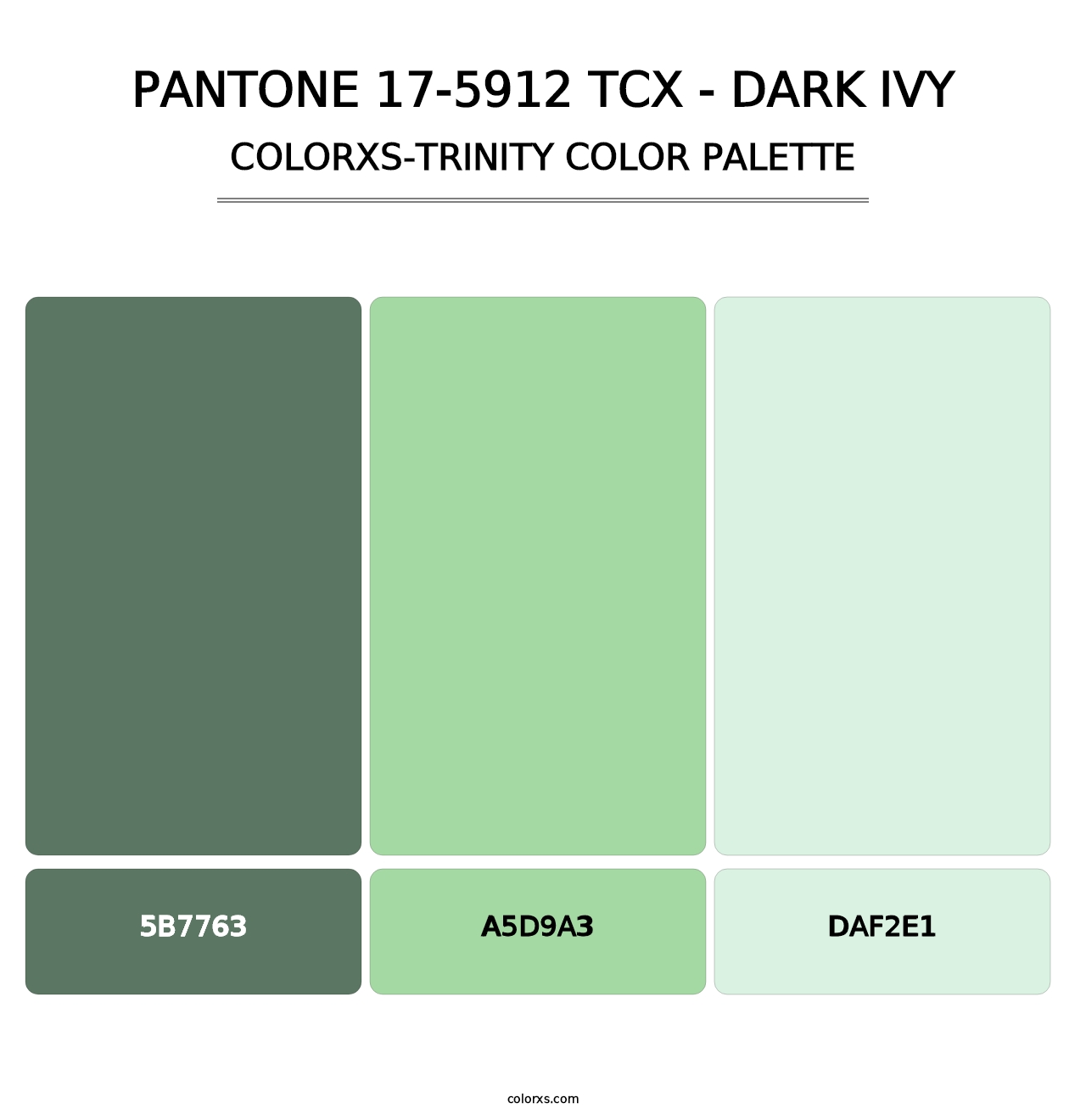 PANTONE 17-5912 TCX - Dark Ivy - Colorxs Trinity Palette