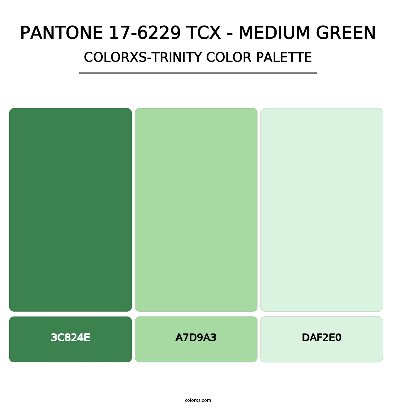 PANTONE 17-6229 TCX - Medium Green - Colorxs Trinity Palette
