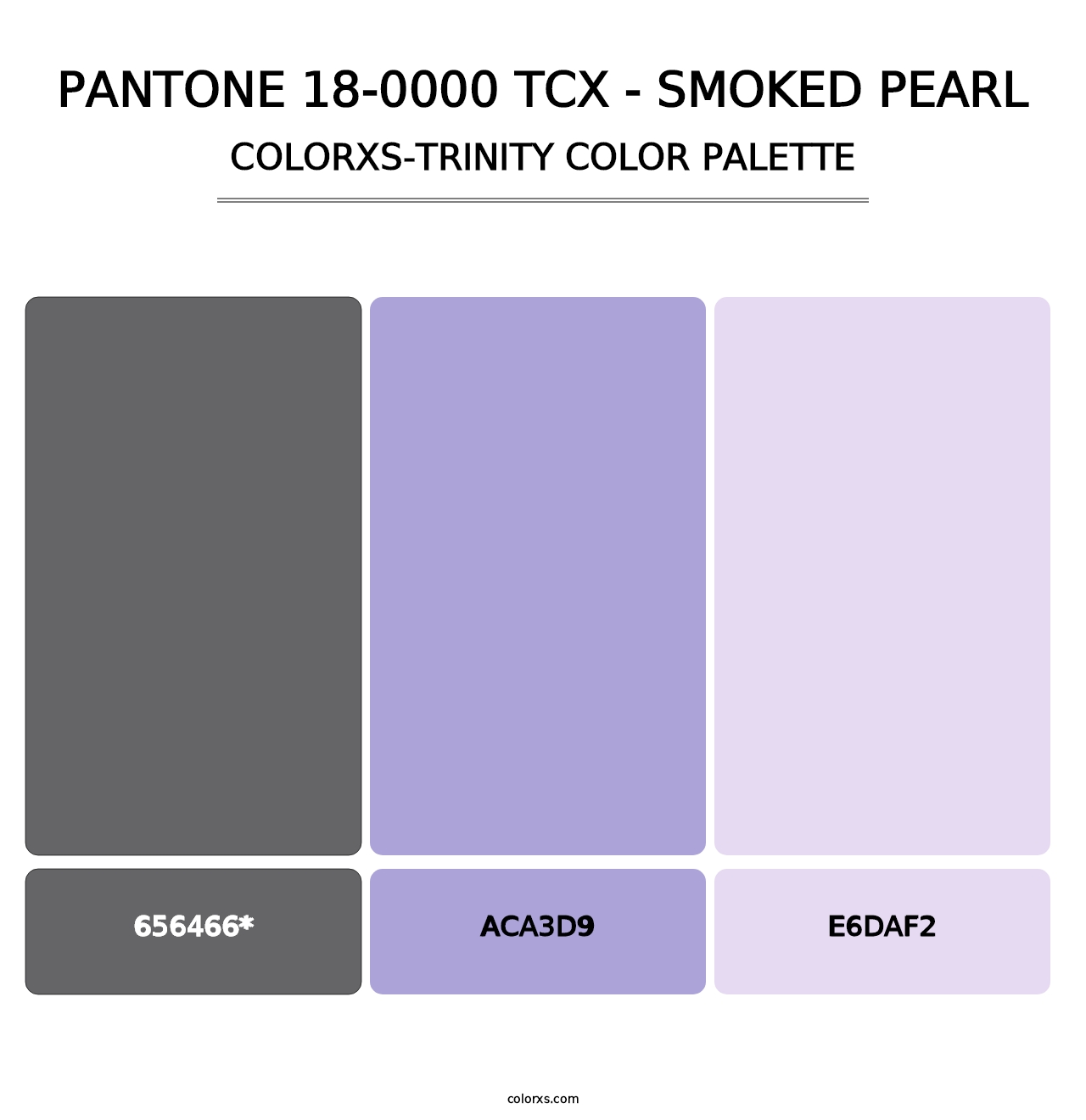 PANTONE 18-0000 TCX - Smoked Pearl - Colorxs Trinity Palette