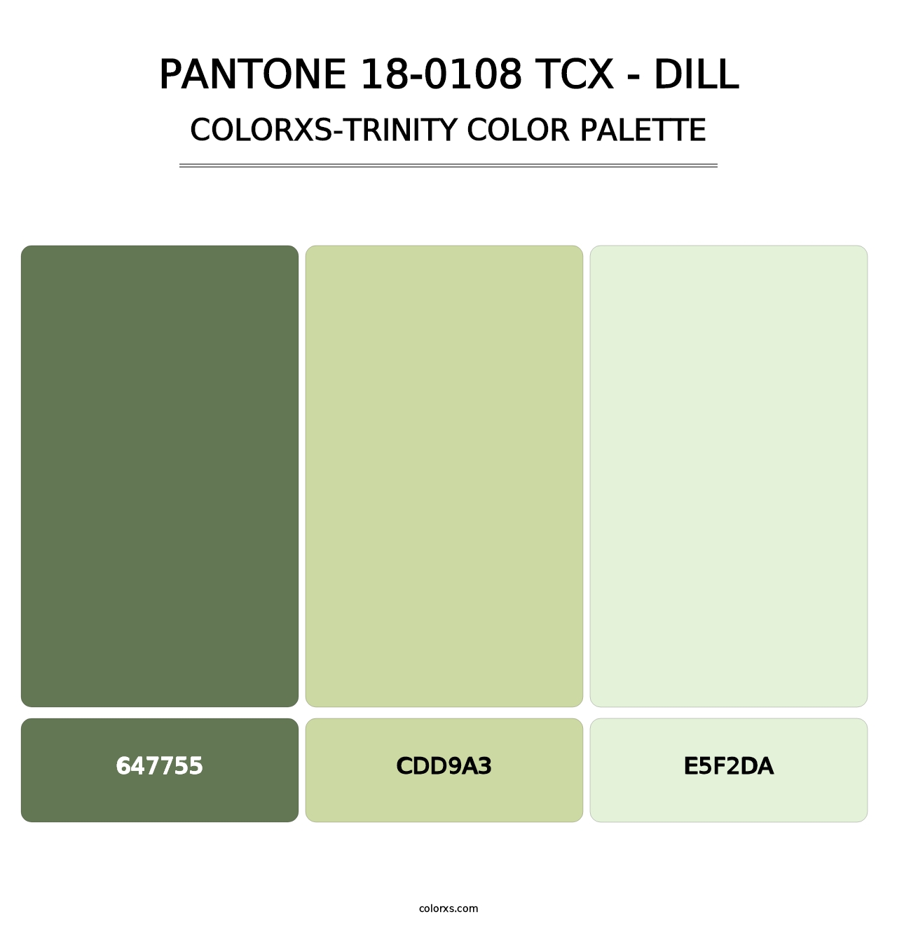 PANTONE 18-0108 TCX - Dill - Colorxs Trinity Palette