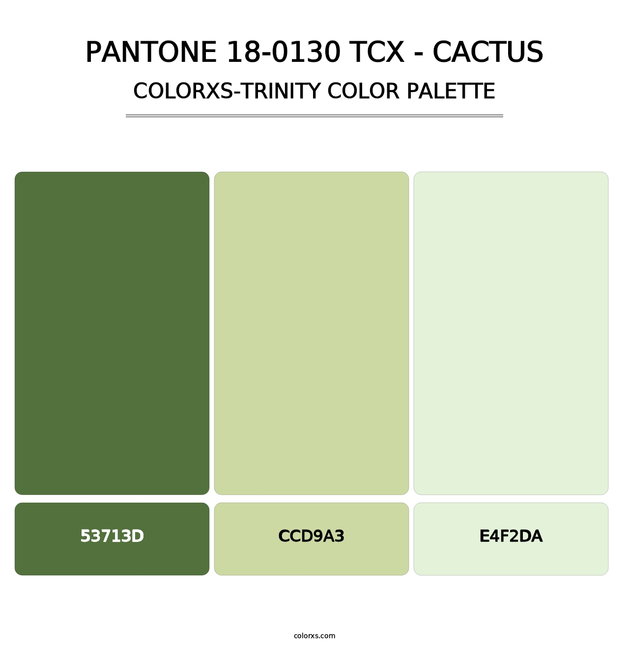PANTONE 18-0130 TCX - Cactus - Colorxs Trinity Palette