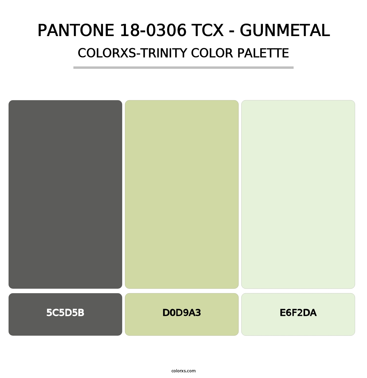 PANTONE 18-0306 TCX - Gunmetal - Colorxs Trinity Palette