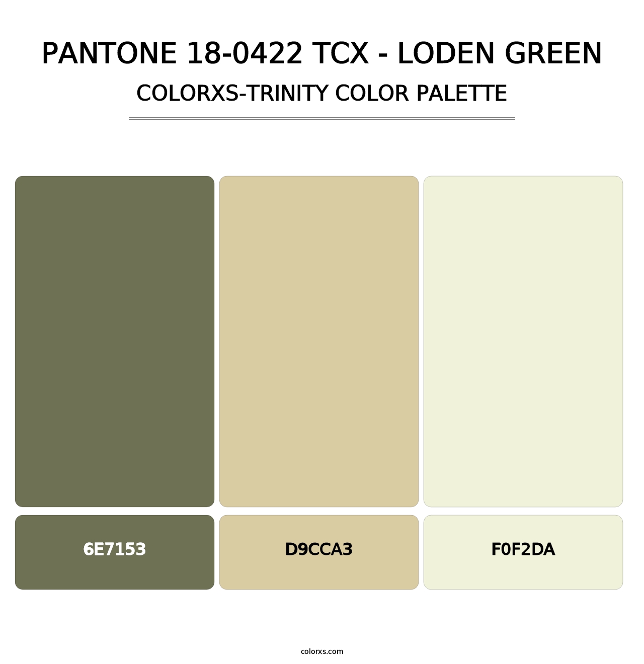 PANTONE 18-0422 TCX - Loden Green - Colorxs Trinity Palette