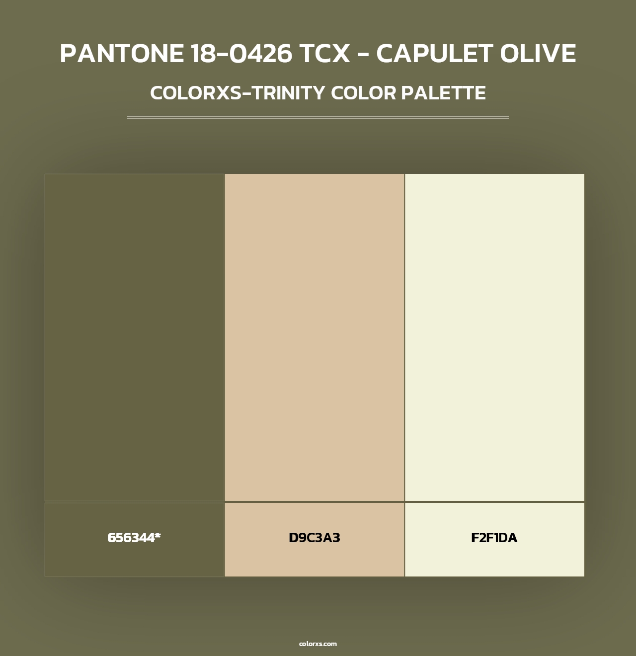 PANTONE 18-0426 TCX - Capulet Olive - Colorxs Trinity Palette