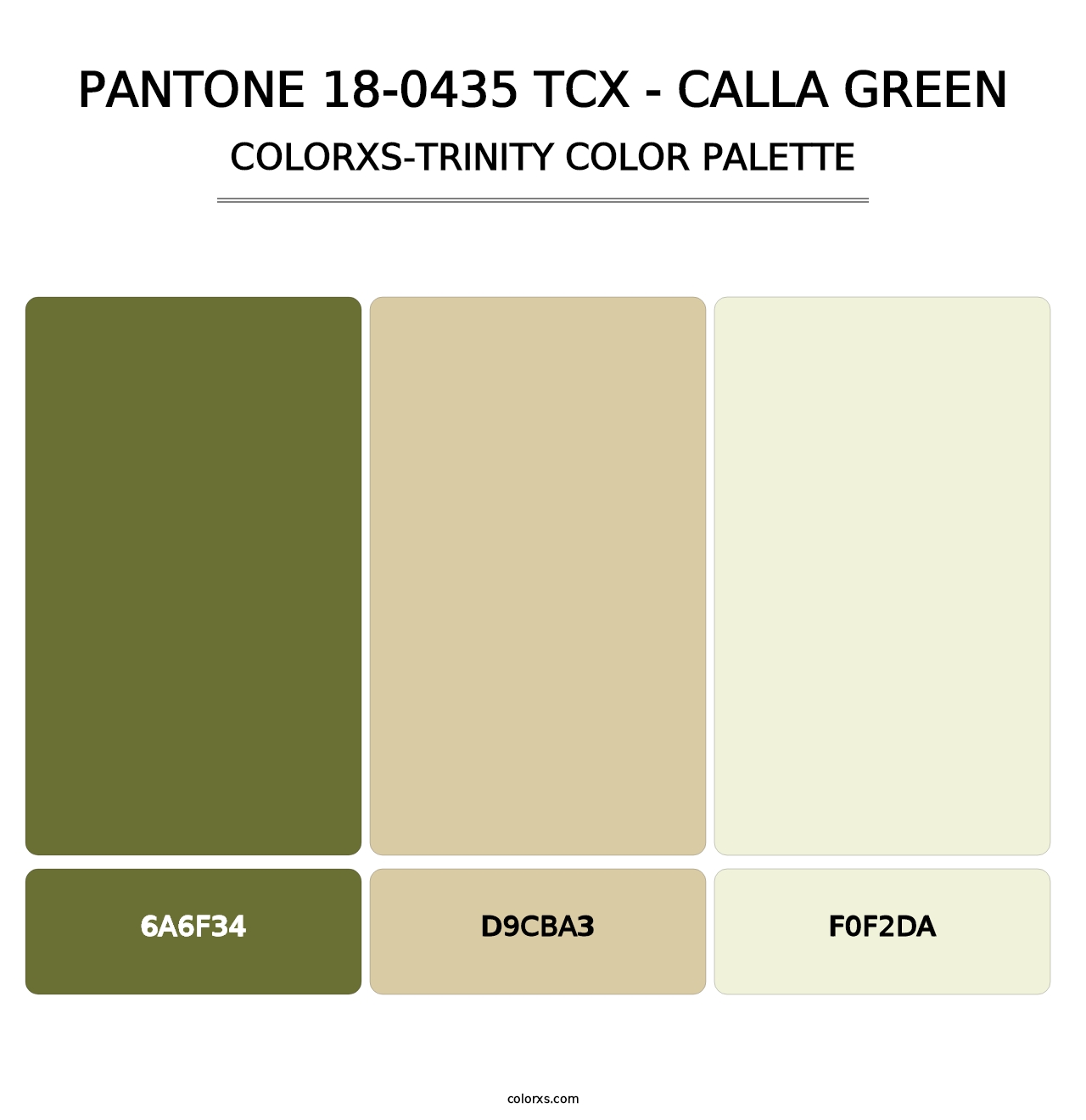 PANTONE 18-0435 TCX - Calla Green - Colorxs Trinity Palette