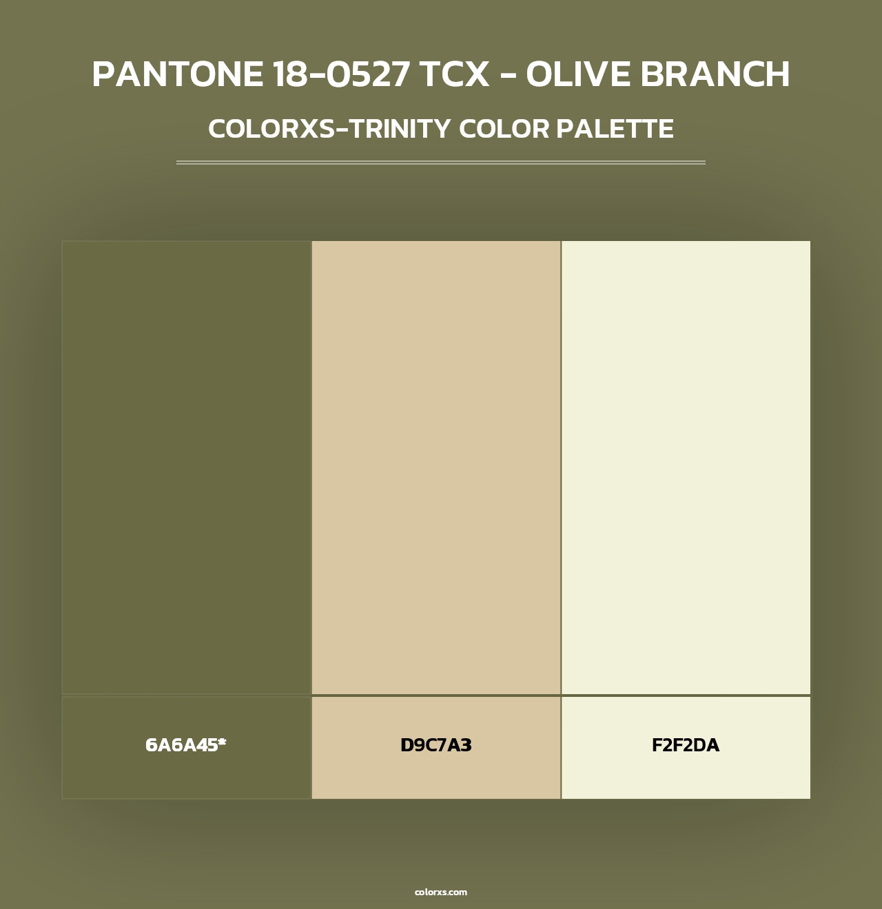 PANTONE 18-0527 TCX - Olive Branch - Colorxs Trinity Palette