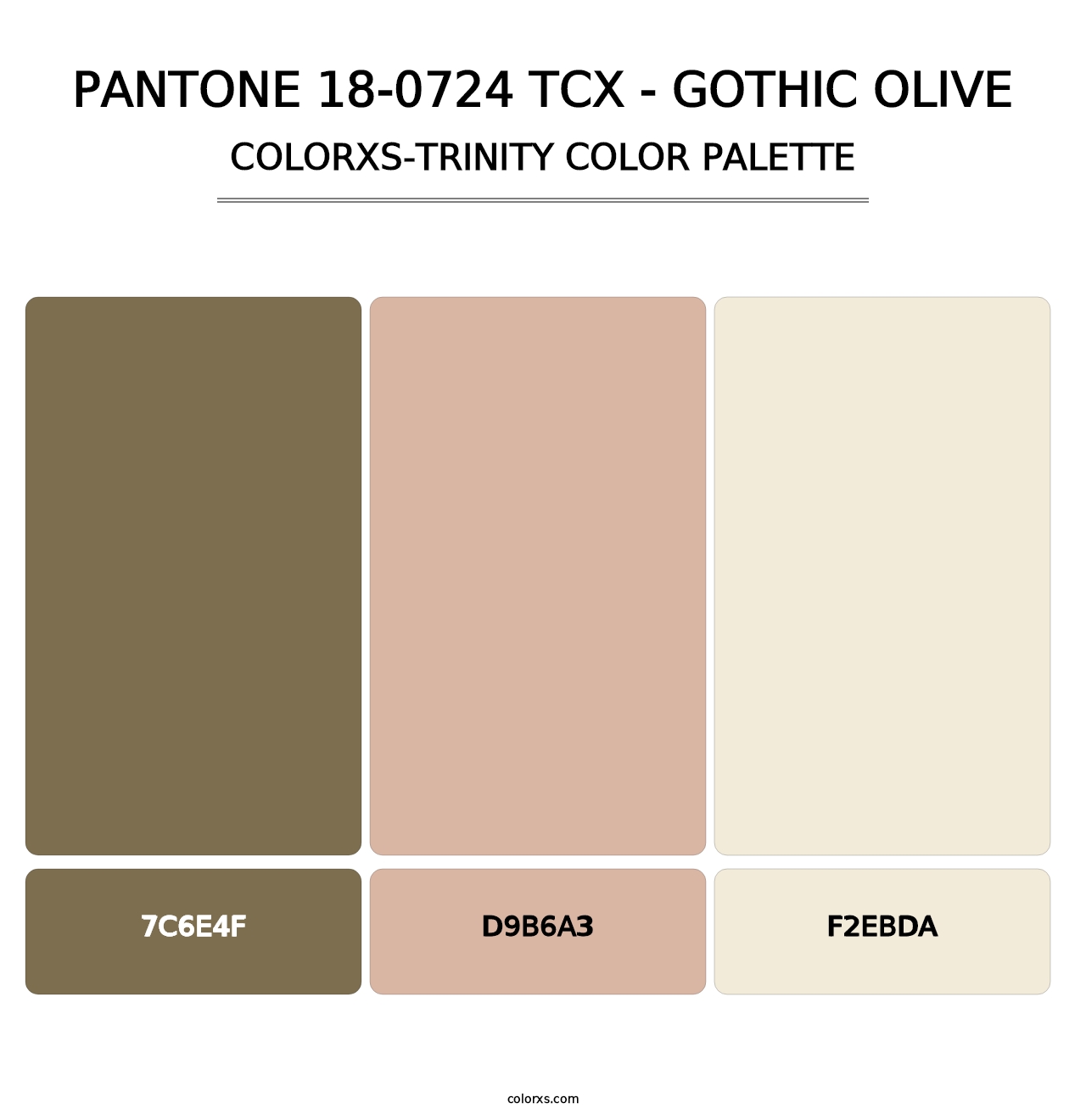 PANTONE 18-0724 TCX - Gothic Olive - Colorxs Trinity Palette