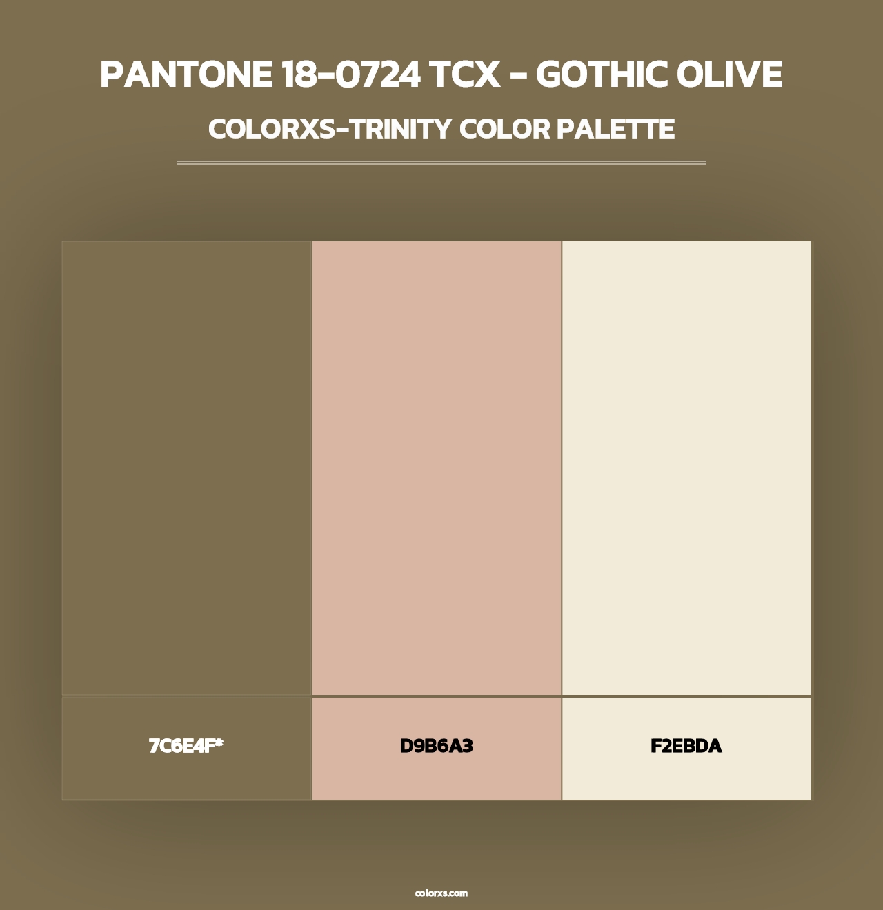 PANTONE 18-0724 TCX - Gothic Olive - Colorxs Trinity Palette