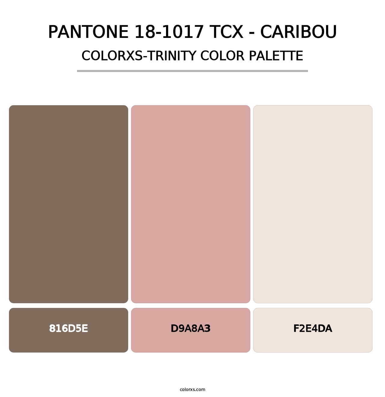 PANTONE 18-1017 TCX - Caribou - Colorxs Trinity Palette